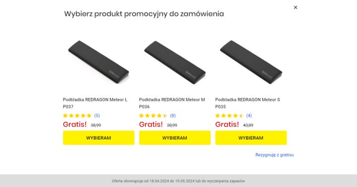 Promocja na klawiatury Redragon w Media Expert. Do każdego zamówienia podkładka za jedyne 1 zł!