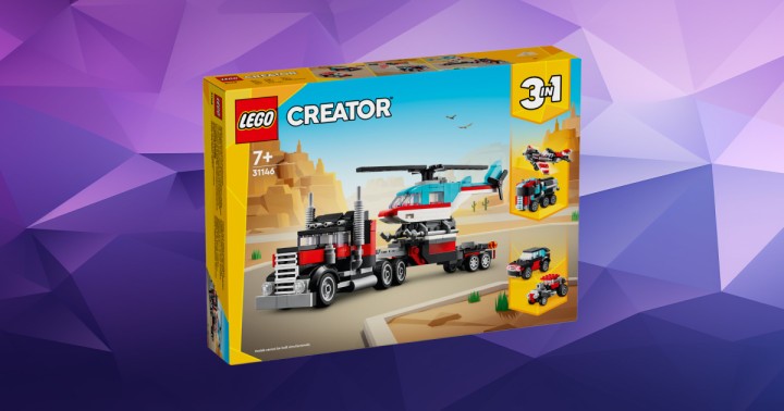 Promocja na Lego Creator 3 w 1 Ciężarówka z platformą i helikopter