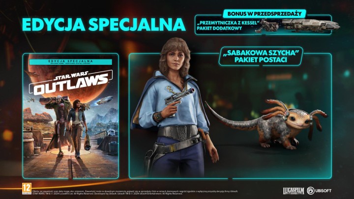 Zestaw przedsprzedażowy Star Wars Outlaws Edycja Specjalna dostępny w cenie 29,99 zł w Media Markt
