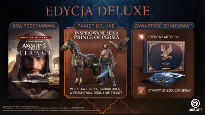 Assassin's Creed Mirage Deluxe Edition na PC za 65 zł w ramach Autumn Sale w Ubisoft Store