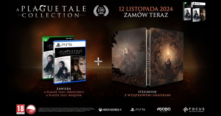 Preorder A Plague Tale Collection na PS5 i XSX + Steelbook za 188 zł (możliwe 164 zł) w Gamefinity