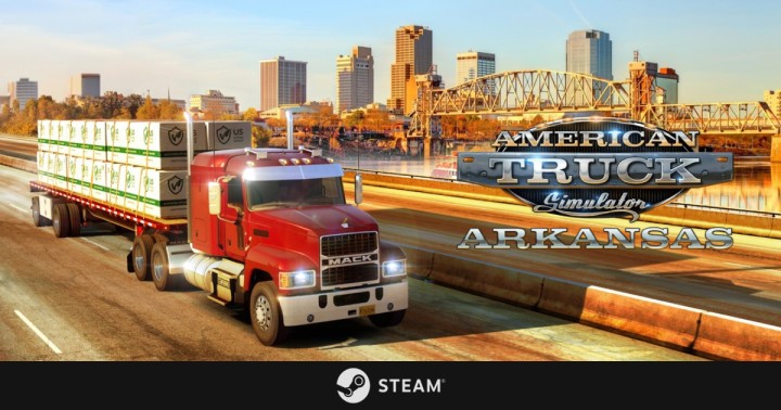 Promocja na gry i DLC z serii Truck Simulator z okazji premiery dodatku Arkansas na Steam