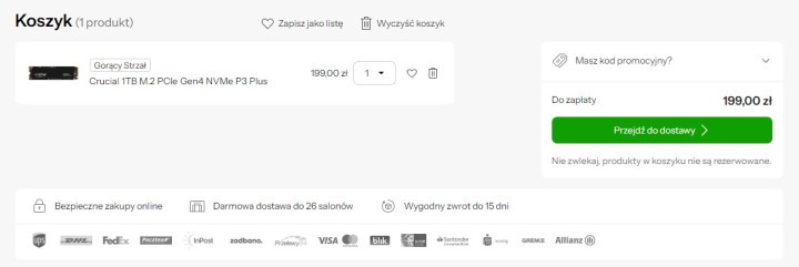 Gorący Strzał w x-kom na Crucial P3 Plus
