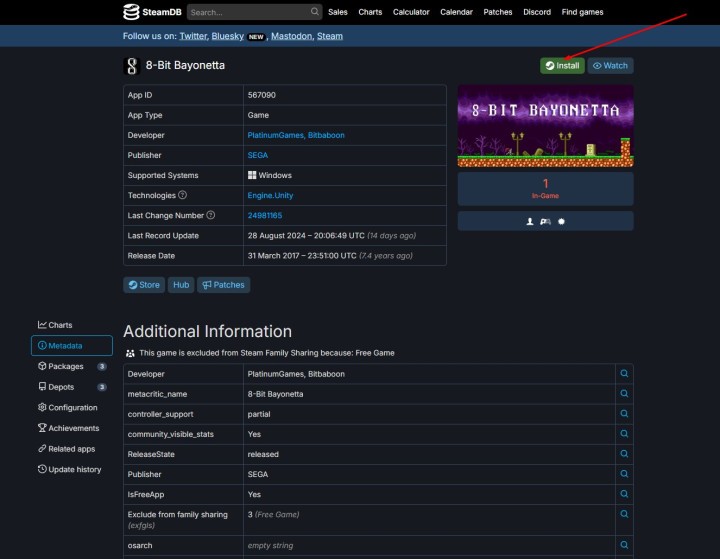 Jak zainstalować usuniętą grę ze Steam przez SteamDB