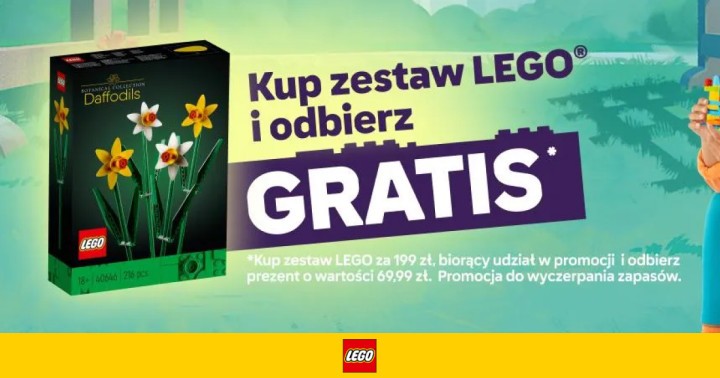 Odbierz LEGO Żonkile za darmo przy zakupie zestawów klocków za min. 199 zł w Media Expert