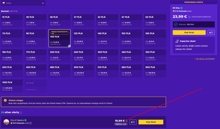 Najlepsze ceny na doładowania PSN w Eneba