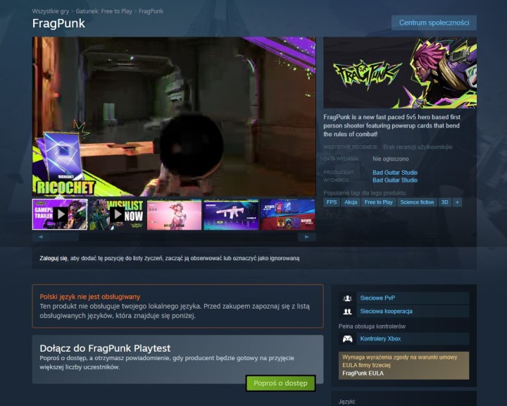 Zamknięte testy beta FragPunk