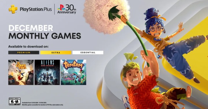 Grudzień 2024 w PlayStation Plus Essential! Aliens Dark Descent, It Takes Two i Temtem na PS4 / PS5