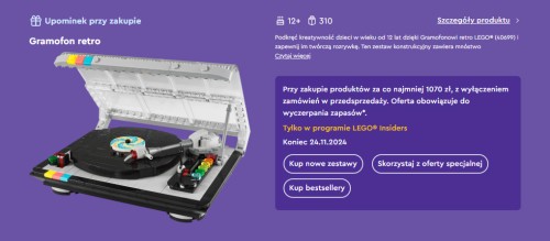 Wyprzedaż Weekend LEGO Insiders 2024 w Sklepie LEGO. Wybrane zestawy do 700 zł taniej!