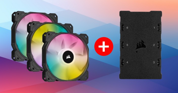 Zestaw 3 wentylatorów Corsair iCUE SP120 RGB + kontroler oświetlenia za 199 zł w Morele.net