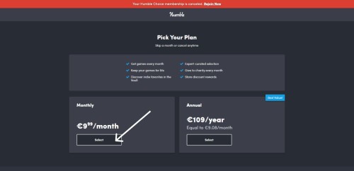 Jak aktywować promocyjną cenę Humble Choice na dowolnym koncie