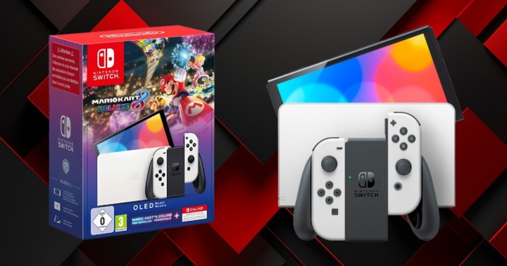 Konsola Nintendo Switch OLED + Mario Kart 8 Deluxe + 12 mies. NSO za 1499 zł w Media Expert