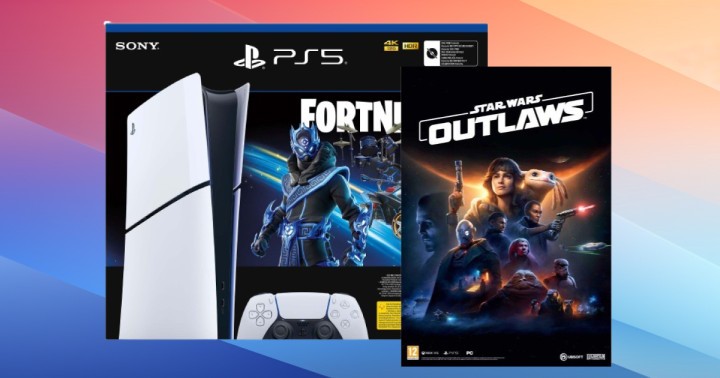 Konsola PlayStation 5 Slim Digital 1TB Fortnite Cobalt + plakat Star Wars Outlaws