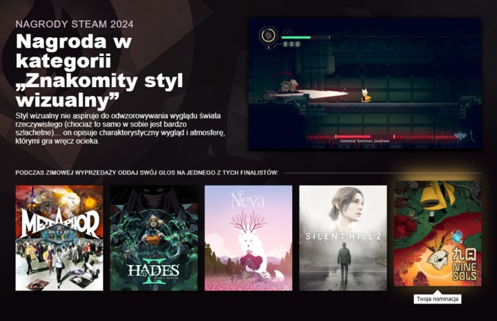 Poznaliśmy nominacje do Nagród Steam 2024. Głosowanie rozpocznie się wraz z Winter Sale!