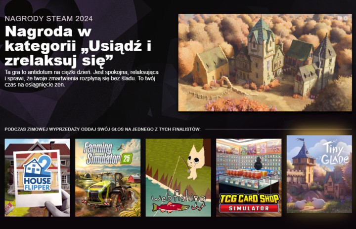 Poznaliśmy nominacje do Nagród Steam 2024. Głosowanie rozpocznie się wraz z Winter Sale!