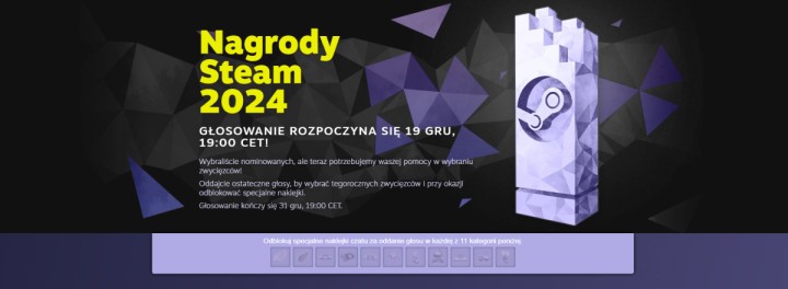 Poznaliśmy nominacje do Nagród Steam 2024. Głosowanie rozpocznie się wraz z Winter Sale!