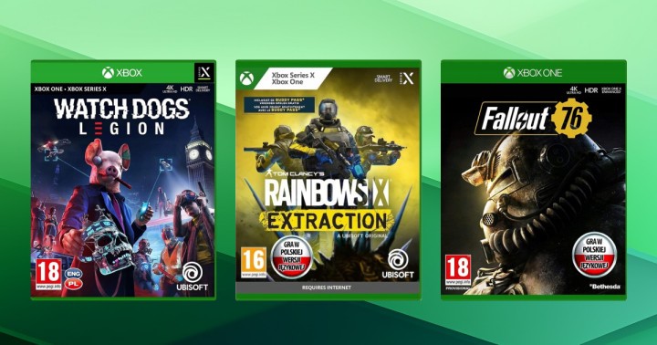 Promocja na Watch Dogs Legion Rainbow Six Extraction Fallout 76