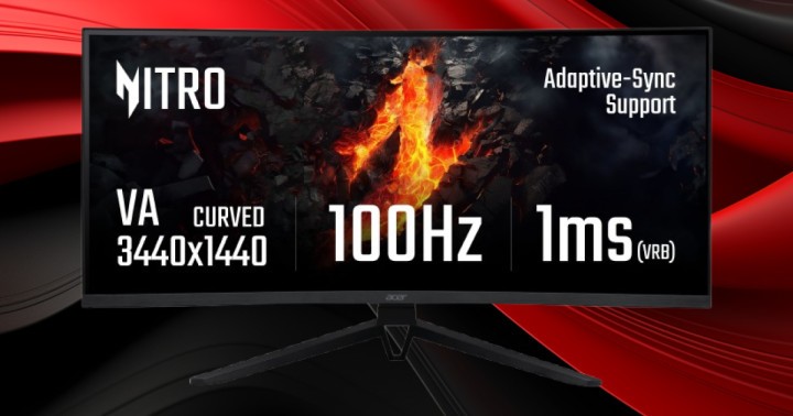 Monitor ACER Nitro (34", 3440x1440px, 100Hz, 1 ms, Curved)