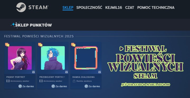 Czas odświeżyć swój profil Steam! Nowy zestaw cyfrowych bonusów za darmo w Sklepie Punktów