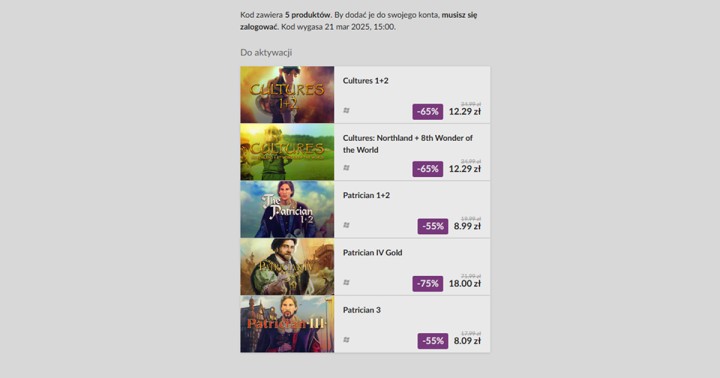 Klasyki historycznych gier strategicznych, czyli serie Cultures i Patrician tanio w GOG.com!