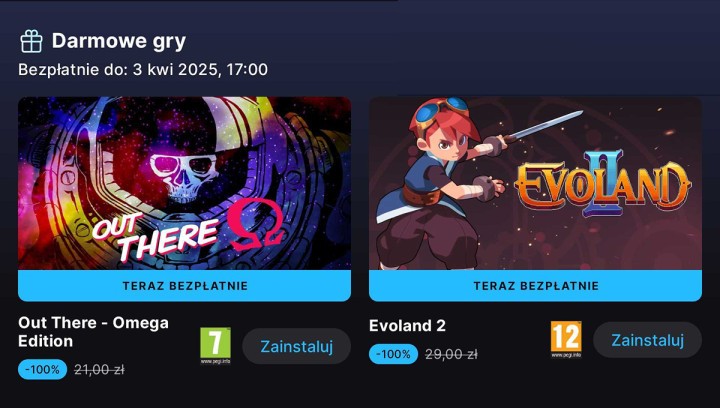 Odbierz Evoland 2 i Out There za darmo. Nowy zestaw gier mobilnych od Epic Games!