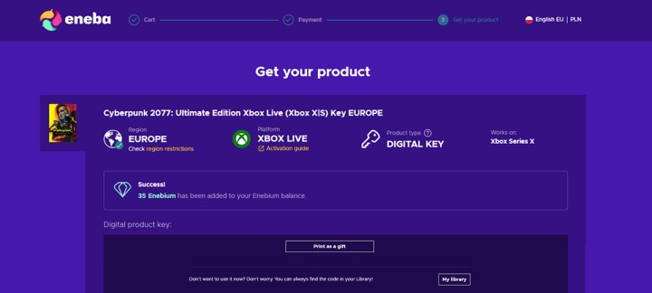 [PRICEBUG!!!] Cyberpunk 2077 Ultimate Edition na Xbox Series X_S za 18 zł w Eneba!