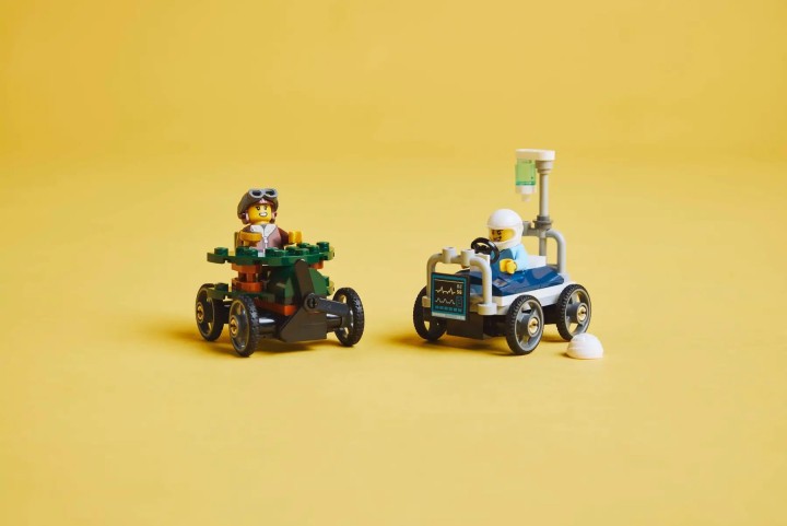 LEGO 60459 City - Zestaw wyścigówek: samolot kontra łóżko szpitalne