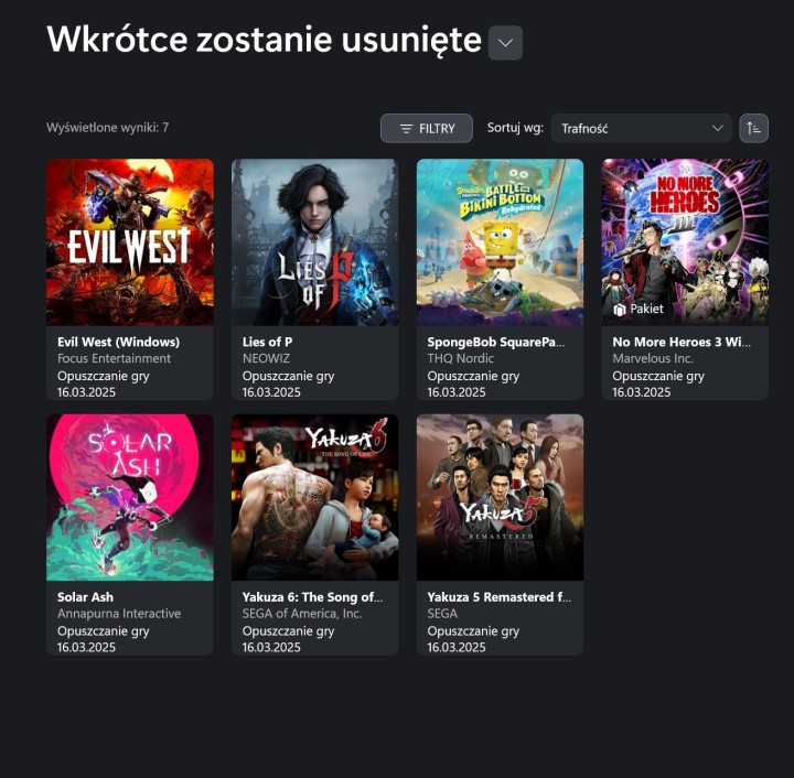 Lista gier opuszczających Xbox Game Pass w marcu