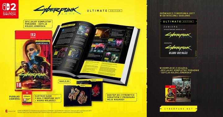 Cyberpunk 2077 Ultimate Edition na Nintendo Switch 2 + Poradnik za 299 zł w Gamefinity