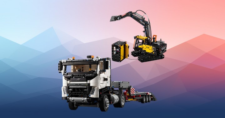 LEGO Technic - Ciężarówka Volvo FMX i koparka EC230 Electric