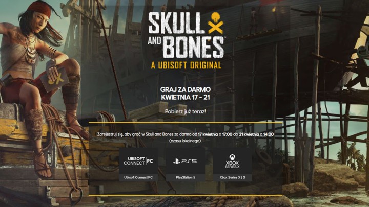 Sprawdź Skull and Bones za darmo. Darmowy weekend z prawdziwą grą AAAA od Ubisoft!
