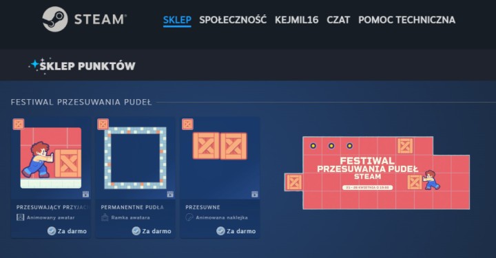 Wiosenne porządki na profilu Steam! Zestaw cyfrowych bonusów za darmo w Sklepie Punktów