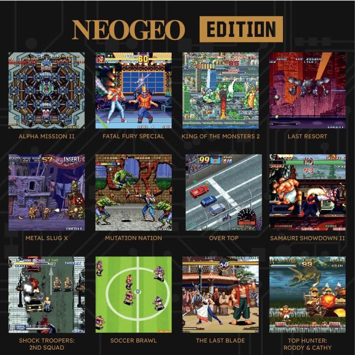 Lista gier Hyper Mega Tech Super Pocket NEOGEO Edition