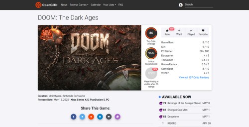 Preorder DOOM The Dark Ages na konsole już za 299 zł w Empiku. Edycja Premium od 419 zł!