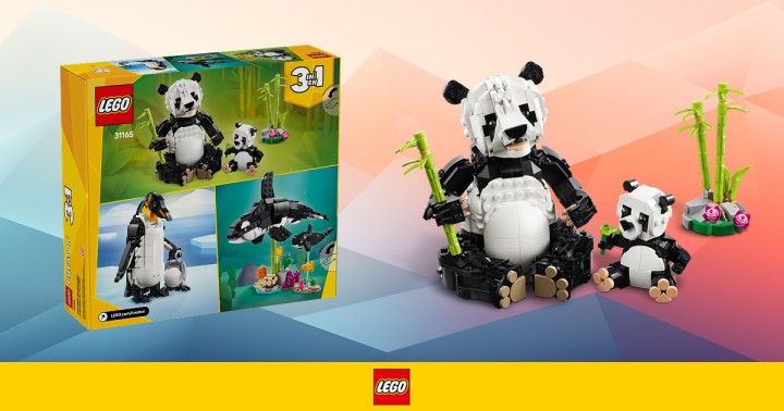 Promocja na LEGO Pandy na Allegro. Model Creator Dzikie Zwierzęta 3w1 już za 109,99 zł!