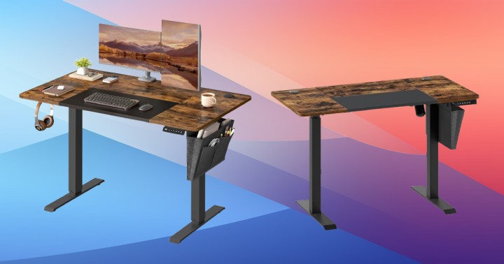 Biurko SONGMICS (60 x 120 cm) z elektryczną regulacją wysokości za 449,99 zł w Amazon PL