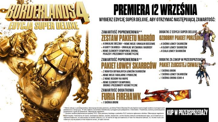 Preordery Borderlands 4 wystartowały na PC i konsolach. Cena i zawartość edycji Super Deluxe!