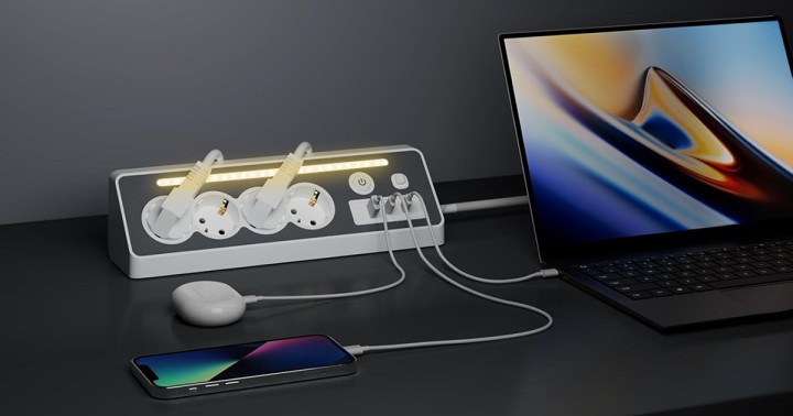 Listwa zasilająca przeciwprzepięciowa Aipsdo LED (4x AC, 2x USB C, USB A) za 59 zł w Amazon PL