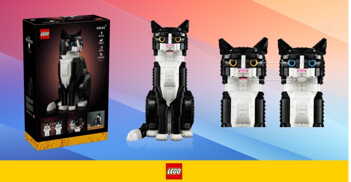 Promocja na LEGO Ideas Tuxedo Cat na Allegro. Uroczy kotek (1710 elementów) za 372 zł!
