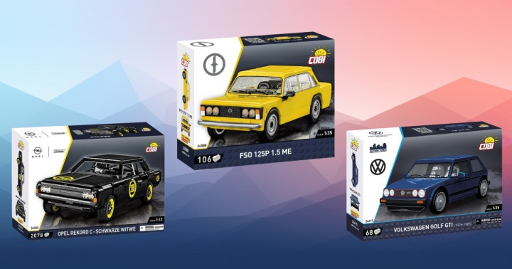 Promocja na klocki COBI Cars w Empiku. Kultowy Duży Fiat oraz VW Golf GTI już od 42,99 zł!