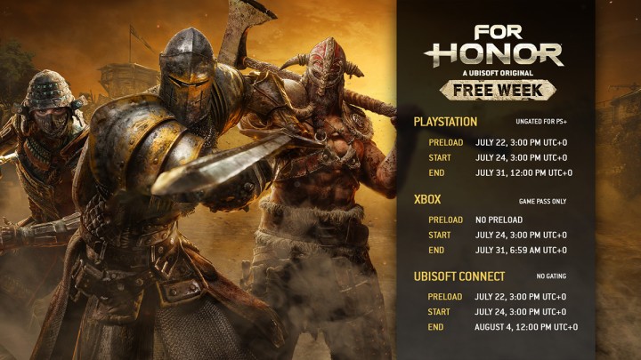 Zagraj w For Honor za darmo. Darmowy tydzień z grą na PC oraz konsolach PlayStation i Xbox!