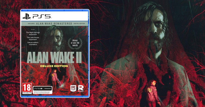 Pudełkowe Alan Wake 2 Deluxe Edition na PS5 tanio na Allegro. Gra + dodatki już za 162,62 zł!