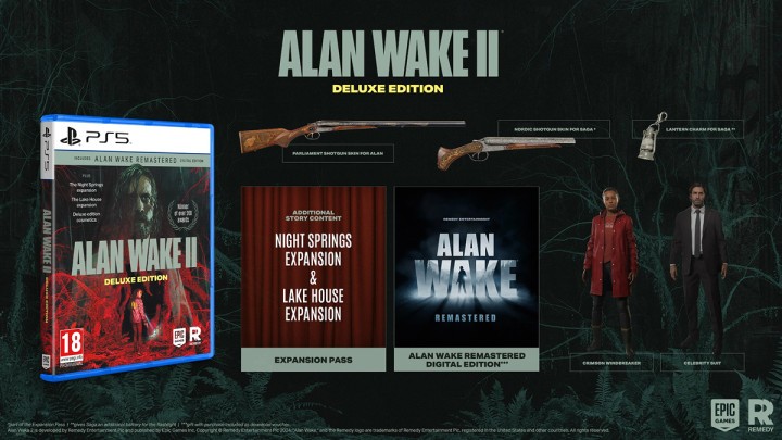 Pudełkowe Alan Wake 2 Deluxe Edition na PS5 tanio na Allegro. Gra + dodatki już za 162,62 zł!