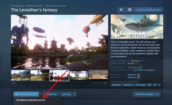 Jedna kosmiczna sztuczka i odbierasz grę The Leviathan's Fantasy za darmo na Steam!_obrazek