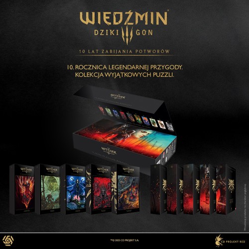 Jubileuszowy gadżety Wiedźmin 3 w Gamefinity. Zestaw 10 Lat Zabijania Potworów za 589 zł!