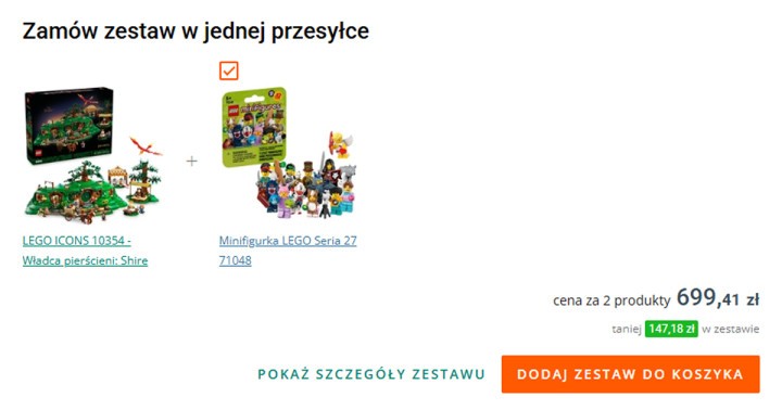 Rewelacyjna promocja na LEGO Władca Pierścieni: Shire + Minifigurka Seria 27 za 699 zł na Allegro!