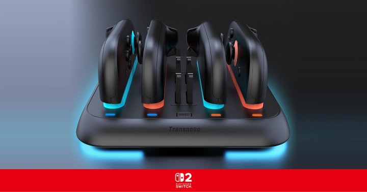 Stacja ładująca Transnovo (4x Joy Con, LED, RGB) do Nintendo Switch 2 za 69,99 zł w Amazon PL
