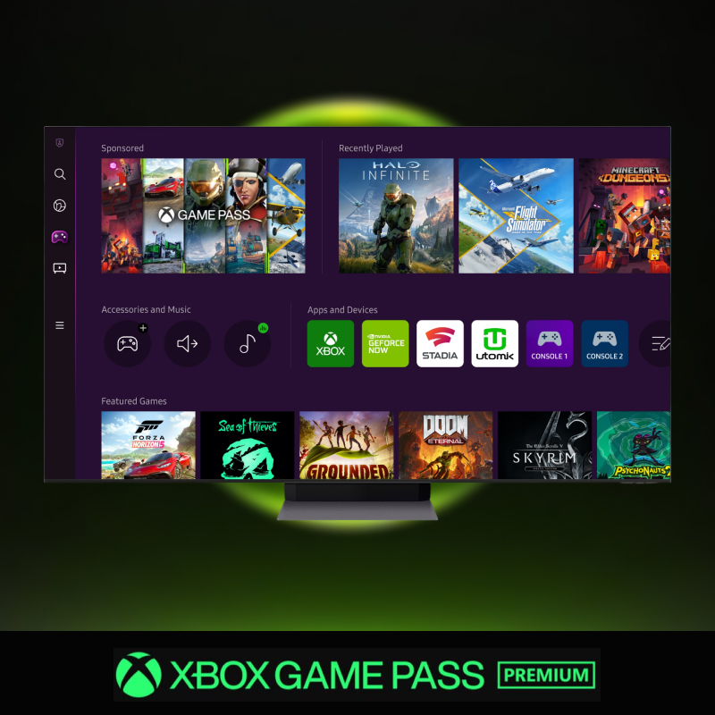 Odbierz Xbox Game Pass Premium za darmo! Miesiąc usługi dla posiadaczy telewizorów i projektorów Samsung