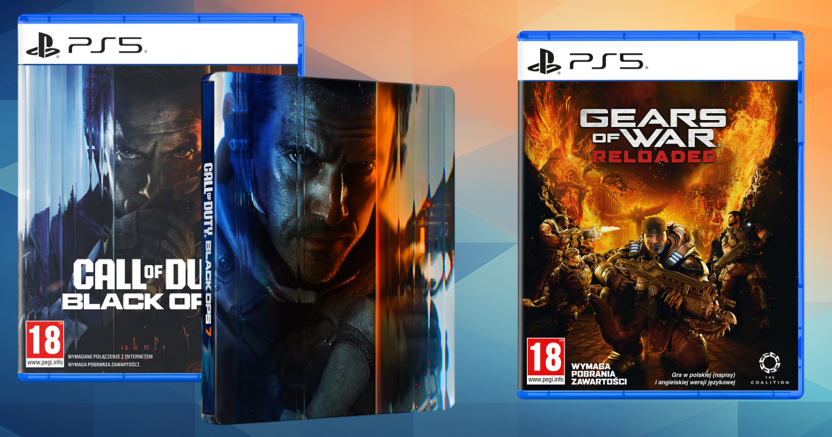 Pudełkowe Call of Duty Black Ops 7 + steelbook oraz Gears of War Reloaded na PS5 po mniej niż 100 zł w Empiku
