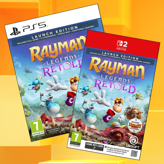 Preordery pudełkowego Rayman Legends Retold (2 gry) na PS5 i Switcha 2 po 157,89 zł w Empiku